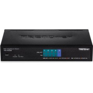 TRENDnet TPE-TG50ES 5-Port Managed Gigabit Ethernet PoE+ Switch, 31W power budget, wall mountable